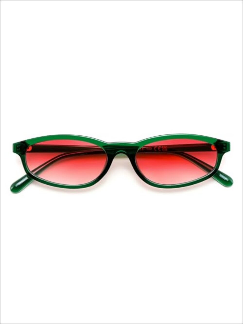 Small Oval Cat Eye Sunglasses Retro Y2K UV400 Protection Narrow Frame